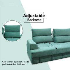 Arlon Fabric Adjustable Backrest Storage Sofa (Pet Friendly & Easy Clean) KH