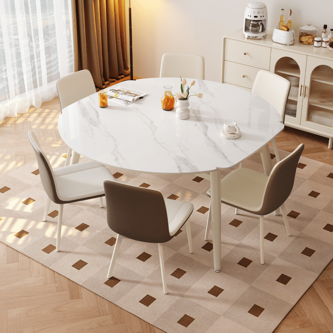 Verilon White Extendable Dining Set