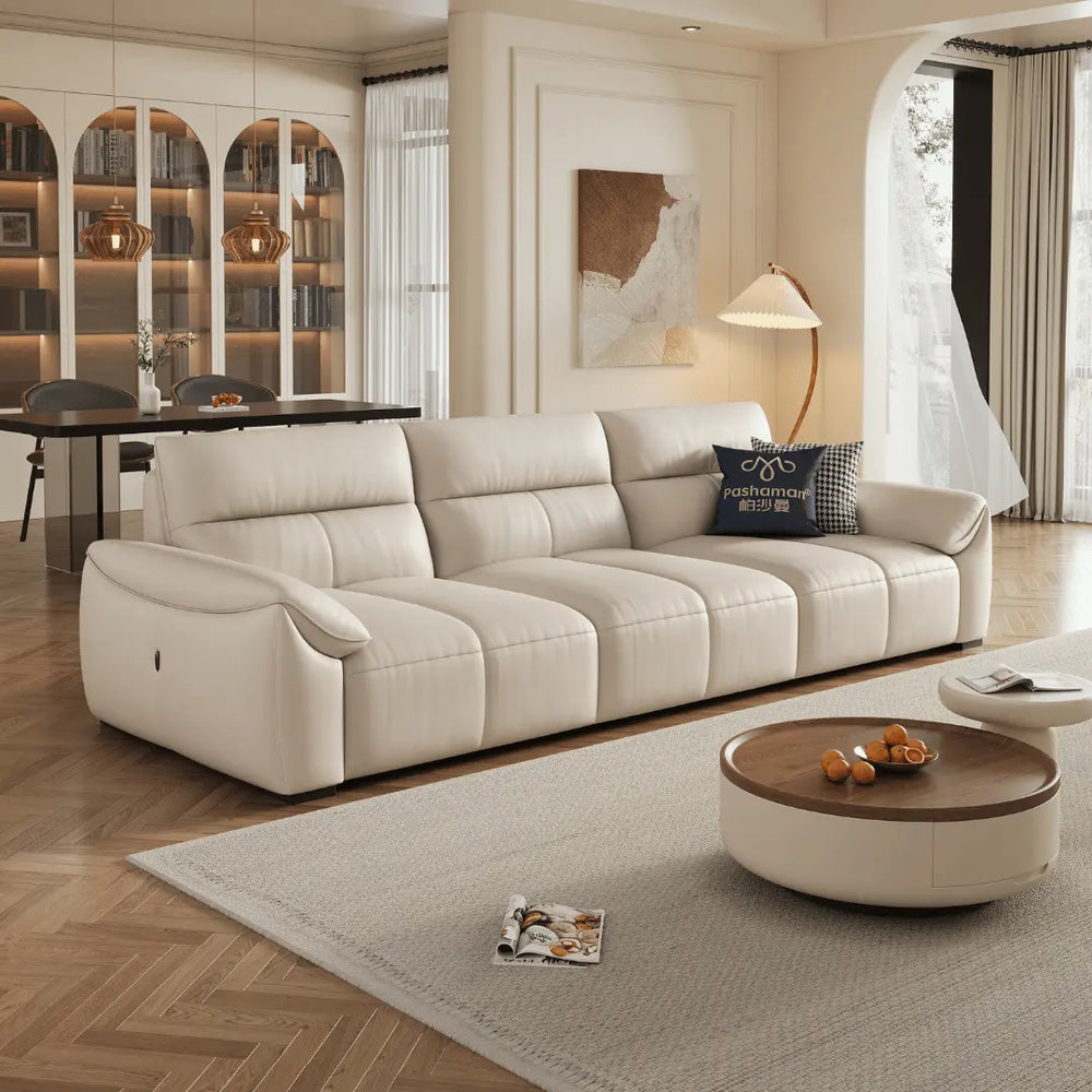 Ginny Leather Electric Sofa Bed - Esteller