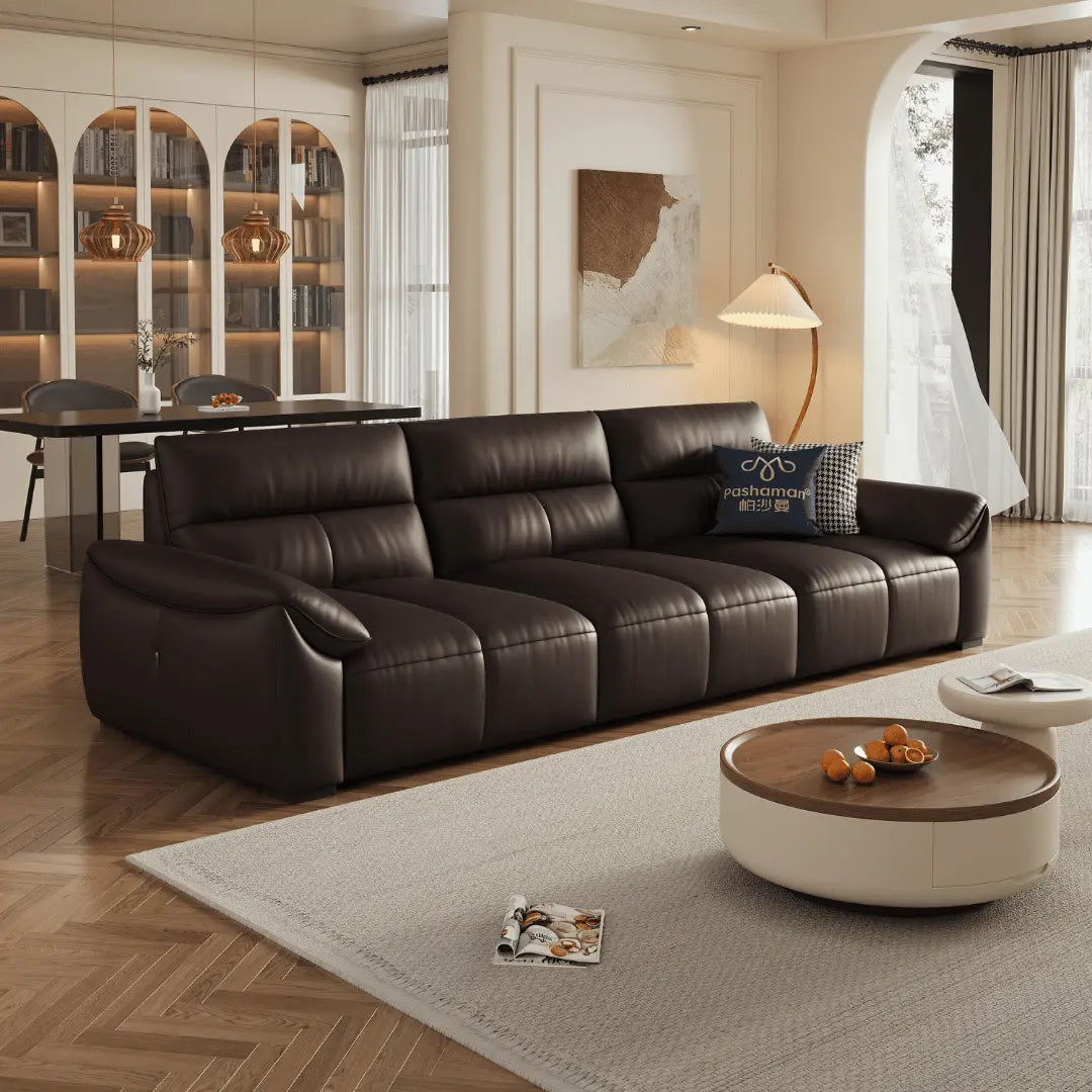 Ginny Leather Electric Sofa Bed - Esteller