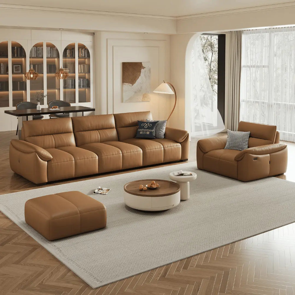 Ginny Leather Electric Sofa Bed - Esteller