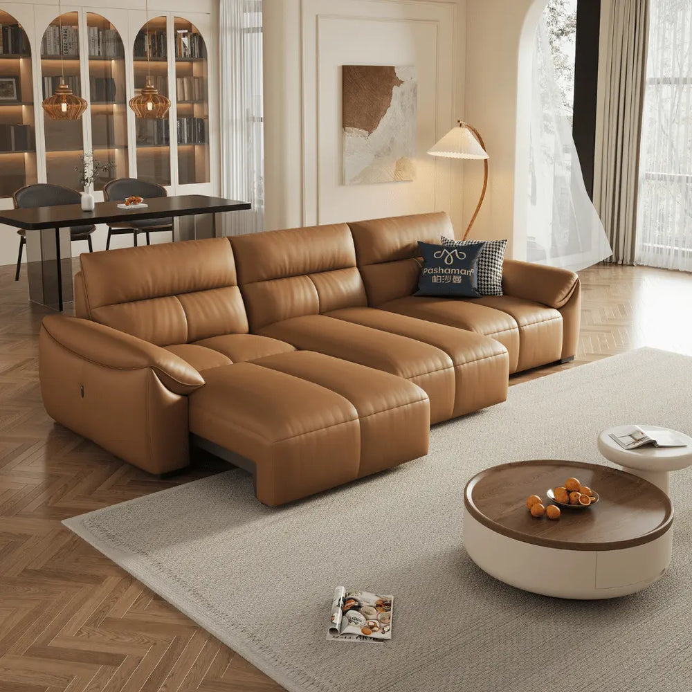 Ginny Leather Electric Sofa Bed - Esteller