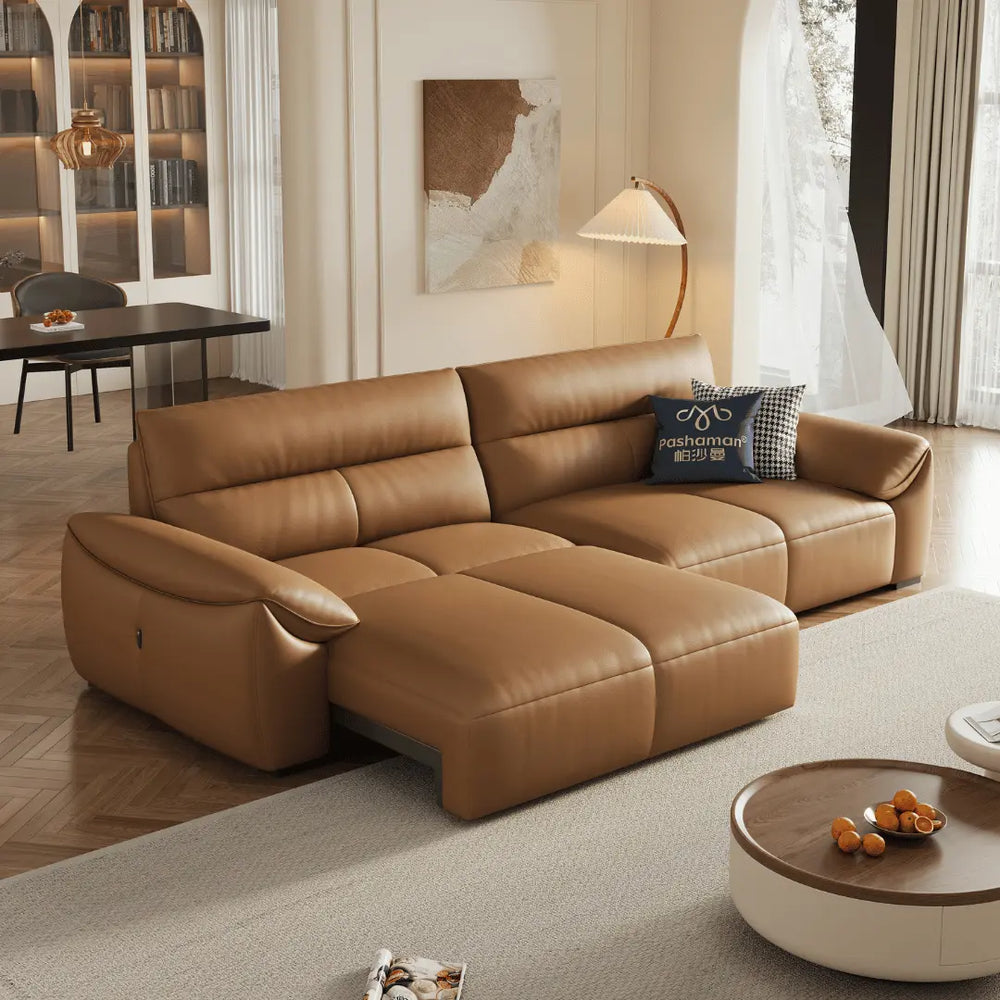 Ginny Leather Electric Sofa Bed - Esteller