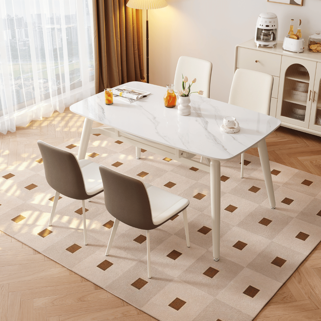 Verilon White Extendable Dining Set