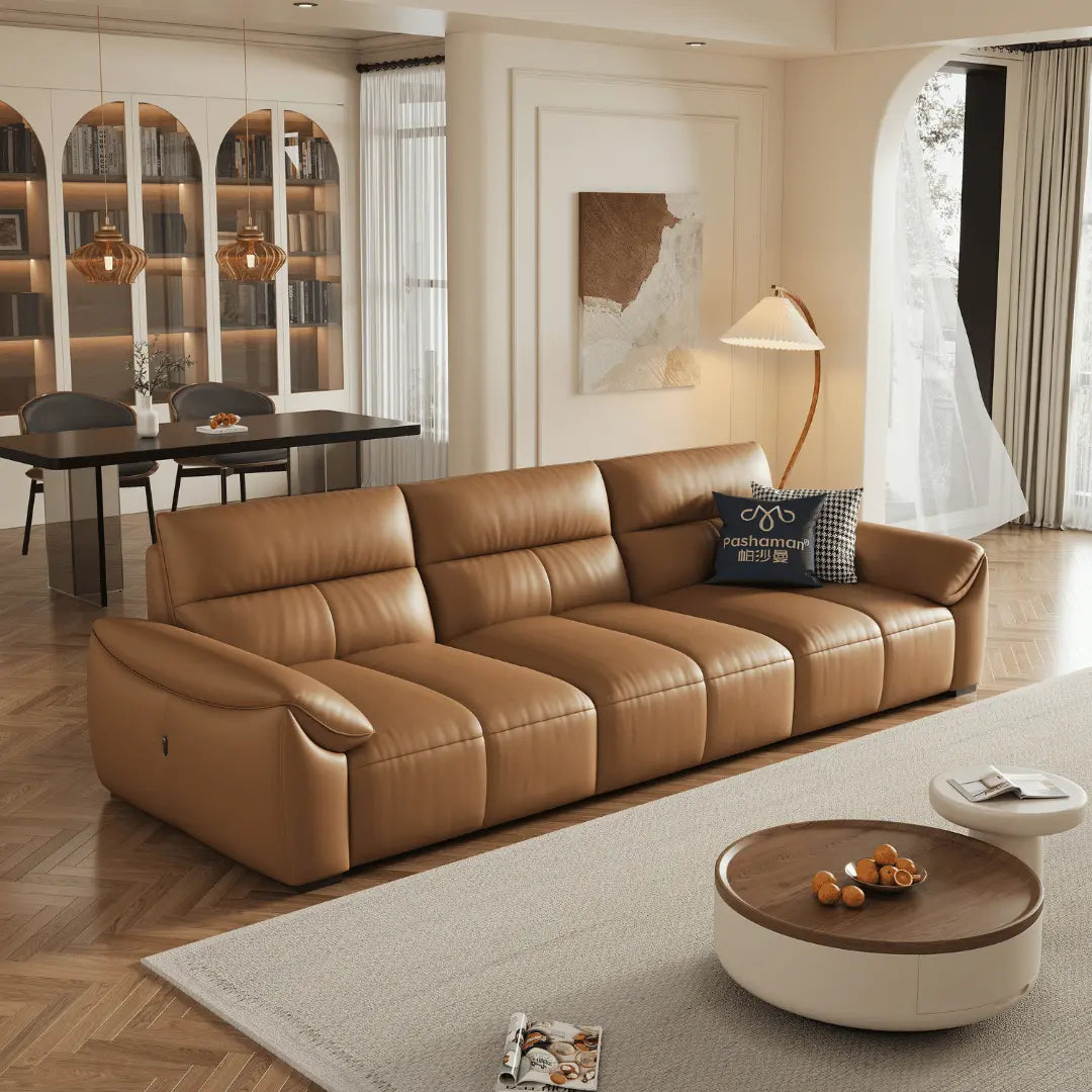 Ginny Leather Electric Sofa Bed - Esteller