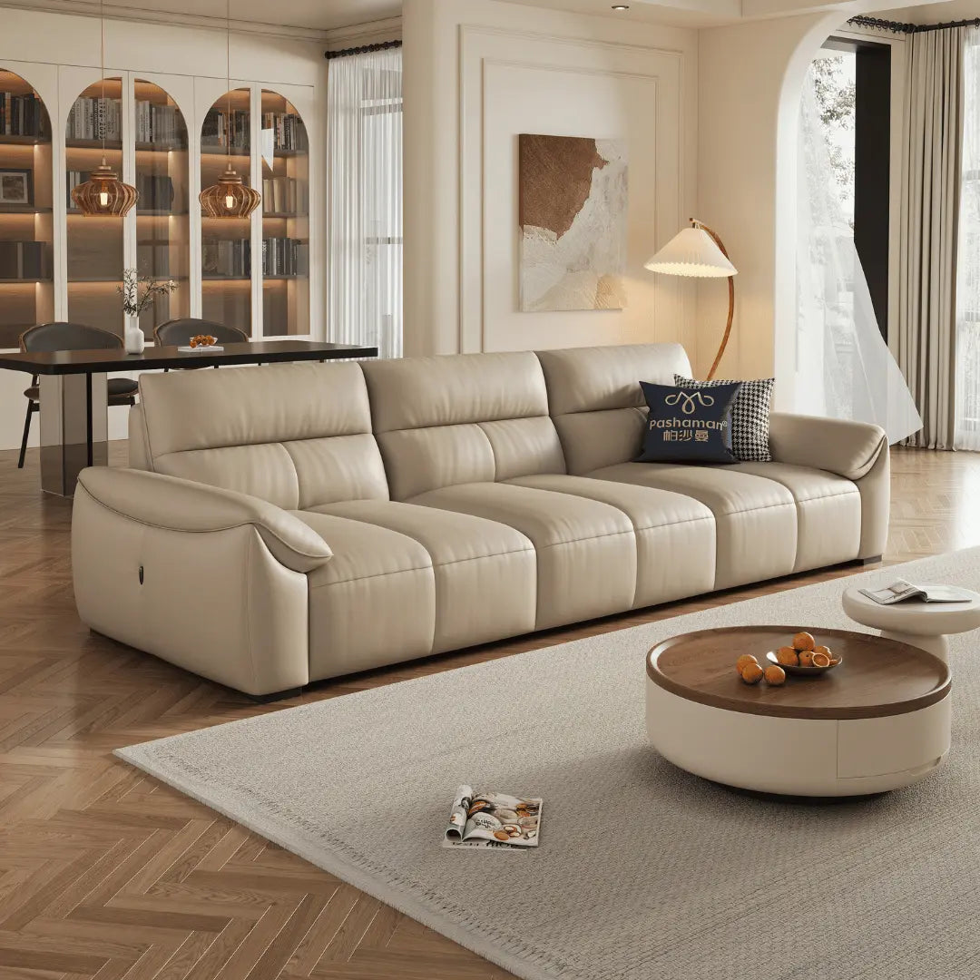 Ginny Leather Electric Sofa Bed - Esteller