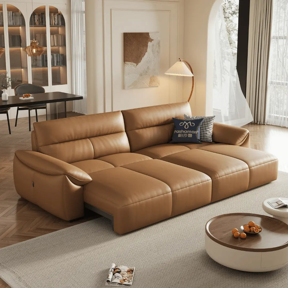 Ginny Leather Electric Sofa Bed - Esteller