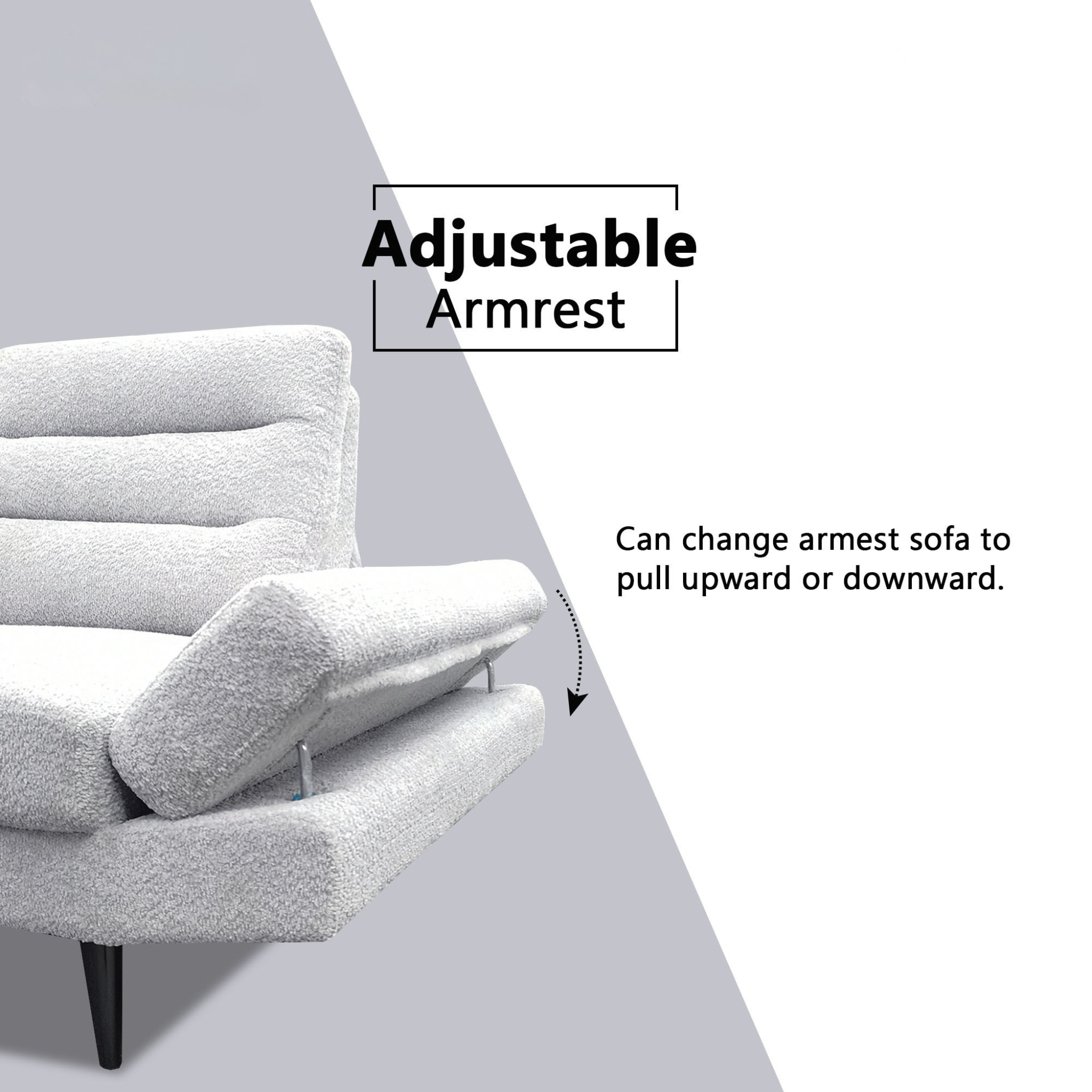 Xandor Fabric Adjustable Backrest & Armrest Corner Sofa (Pet Friendly & Easy Clean)