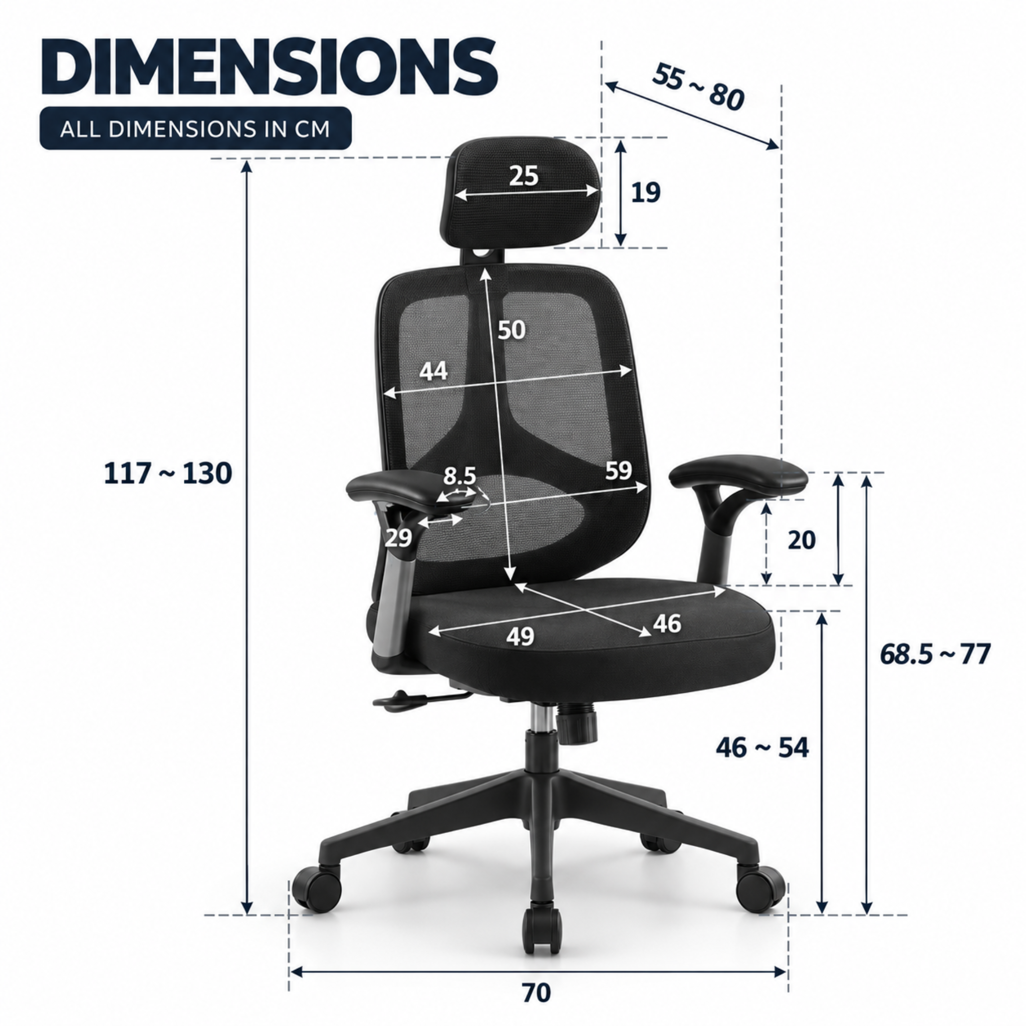 Damarvia High Back Mesh Office Chair