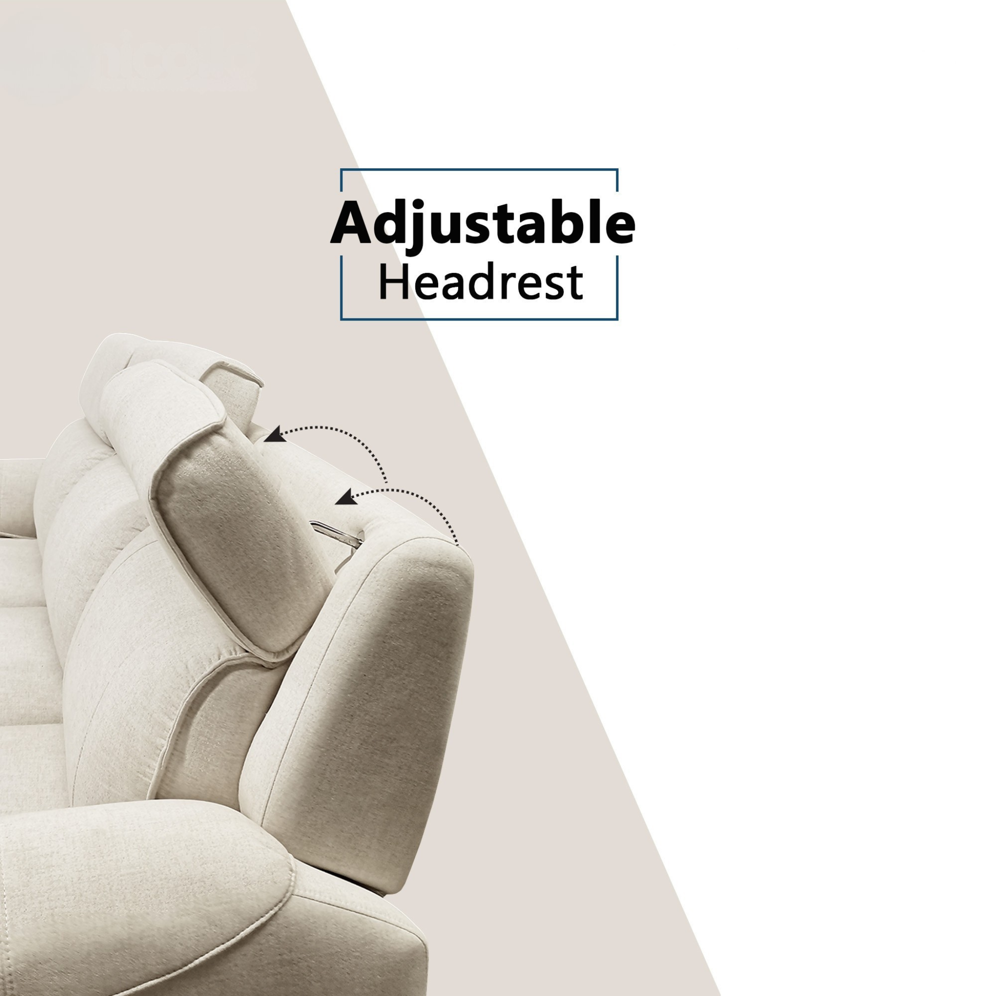 Enricus Fabric Adjustable Headrest Recliner Sofa (Pet Friendly & Easy Clean)