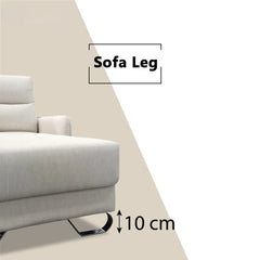 Yariel Fabric Adjustable Backrest L-Shaped Sofa (Pet Friendly & Easy Clean) KH