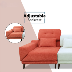 Ryval Fabric Adjustable Backrest & Armrest Sectional Sofa (Pet Friendly & Easy Clean)