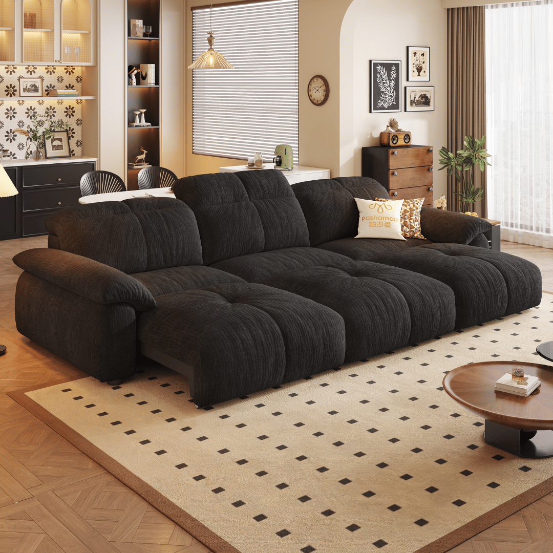 Wriggs Fabric Electric Sofa Bed (Water Repellent & App + Remote Control)