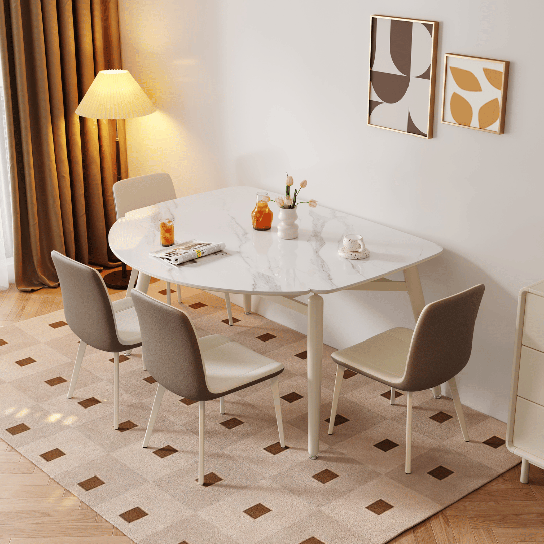 Verilon White Extendable Dining Set