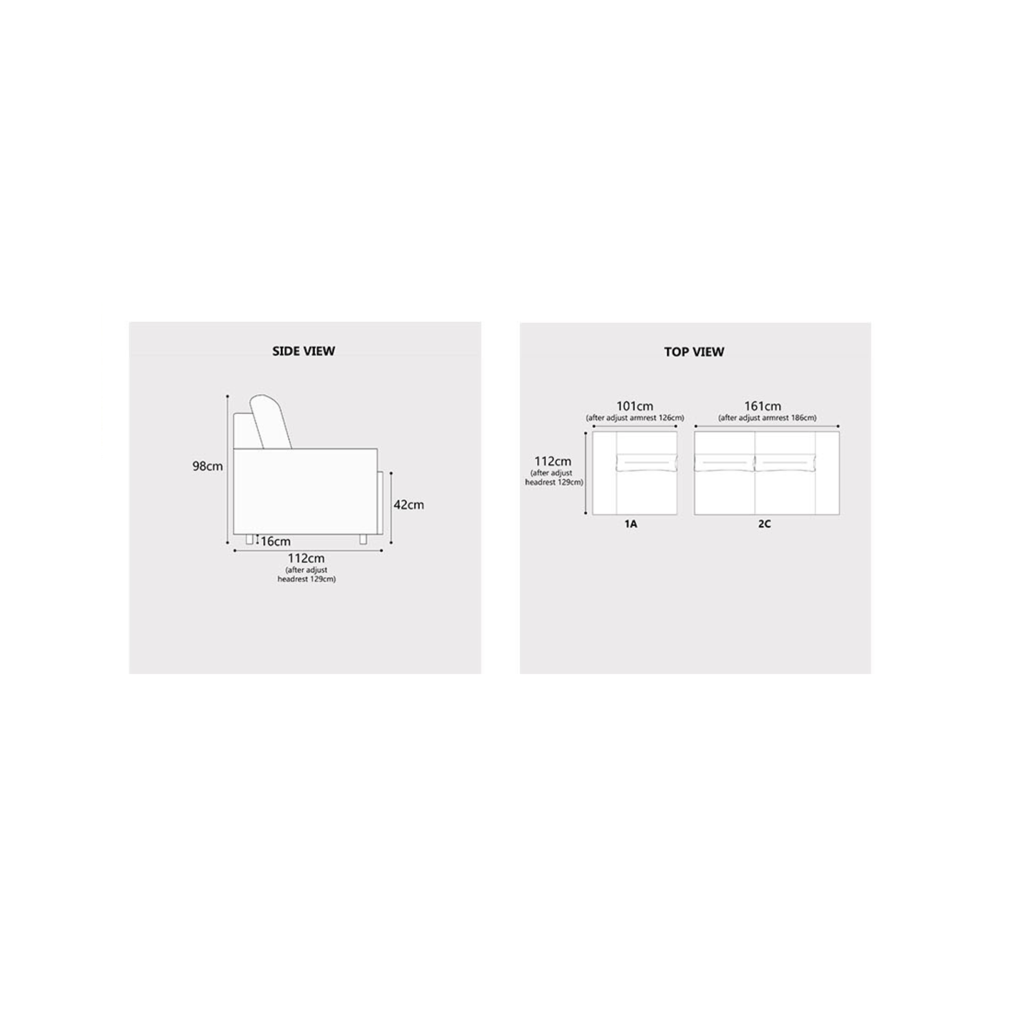 Arvel Fabric Adjustable Backrest & Armrest Sofa (Pet Friendly & Easy Clean)