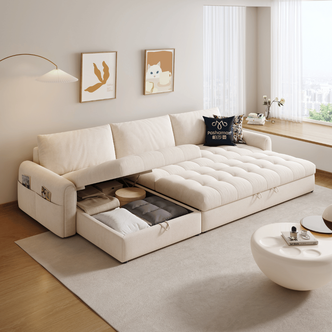 Perlino Fabric Sofa Bed (Water Repellent & Pet Friendly)