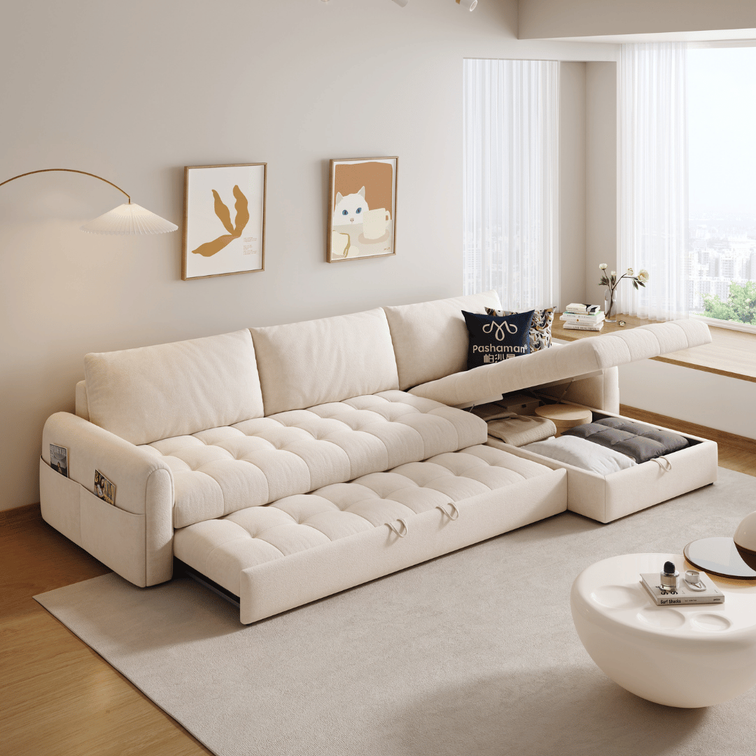 Perlino Fabric Sofa Bed (Water Repellent & Pet Friendly)