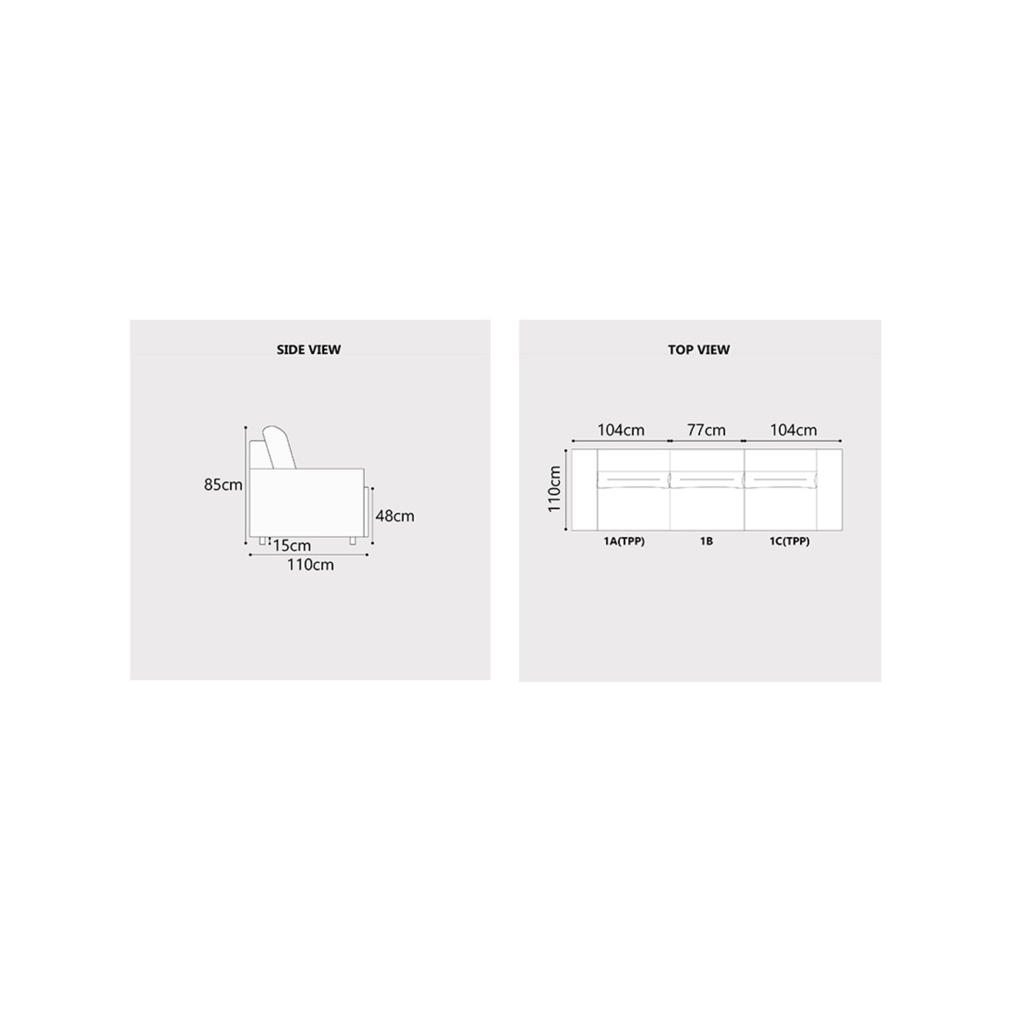 Ryval Fabric Adjustable Backrest & Armrest Sectional Sofa (Pet Friendly & Easy Clean)