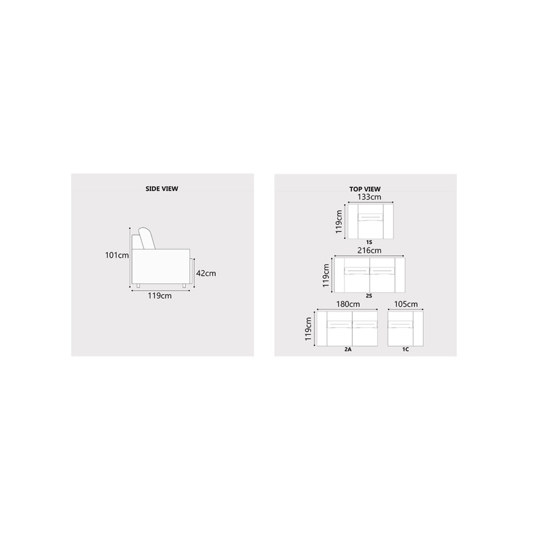 Brylor Fabric Adjustable Backrest Sofa (Pet Friendly & Easy Clean)