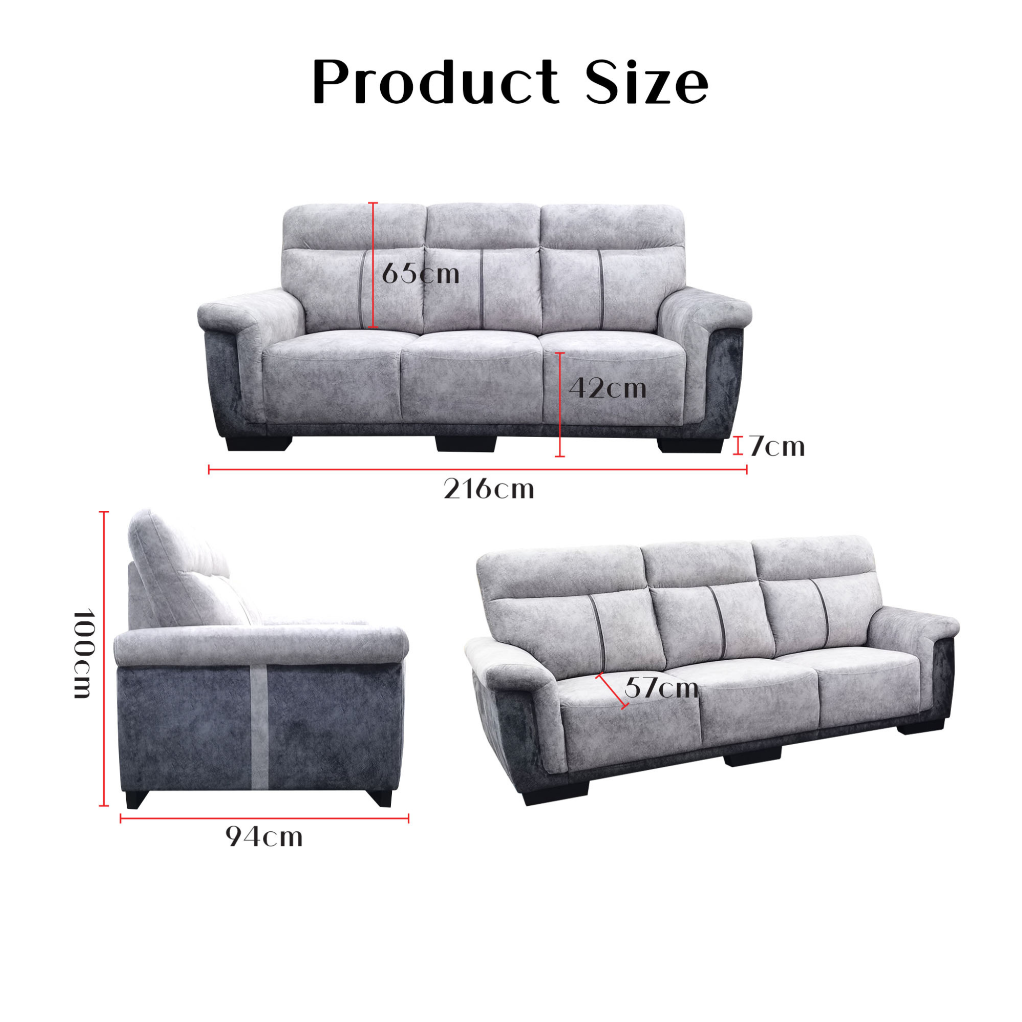 Clyra Fabric Sofa (Pet Friendly & Easy Clean)