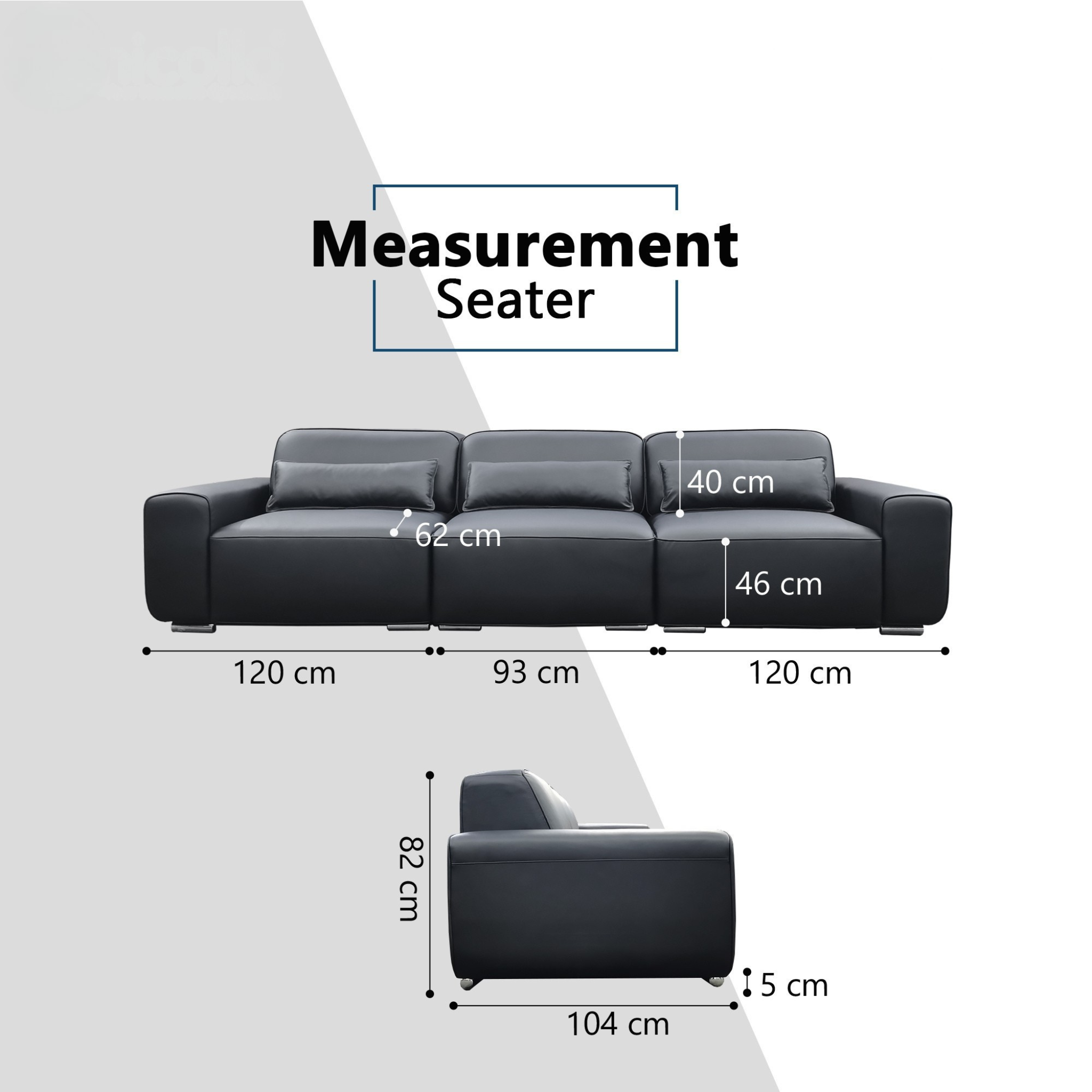 Istra Genuine Leather Sectional Sofa