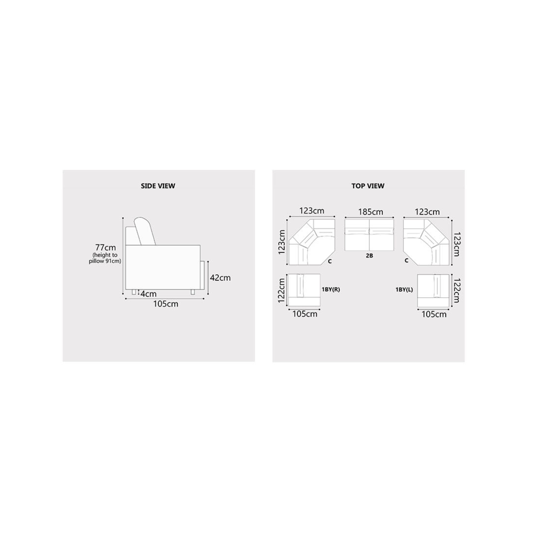 Ryven Fabric Sectional Sofa (Pet Friendly & Easy Clean)