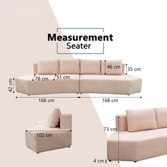 Taviel Fabric Sectional Sofa (Pet Friendly & Easy Clean)