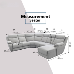 Yanor Fabric L-Shaped Corner Sofa (Sectional) (Pet Friendly & Easy Clean)