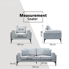 Auren Fabric Sofa (Pet Friendly & Easy Clean)