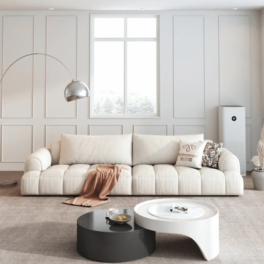 Cotton Fabric Sofa (Pet Friendly & Comes with USB Charger) - Esteller