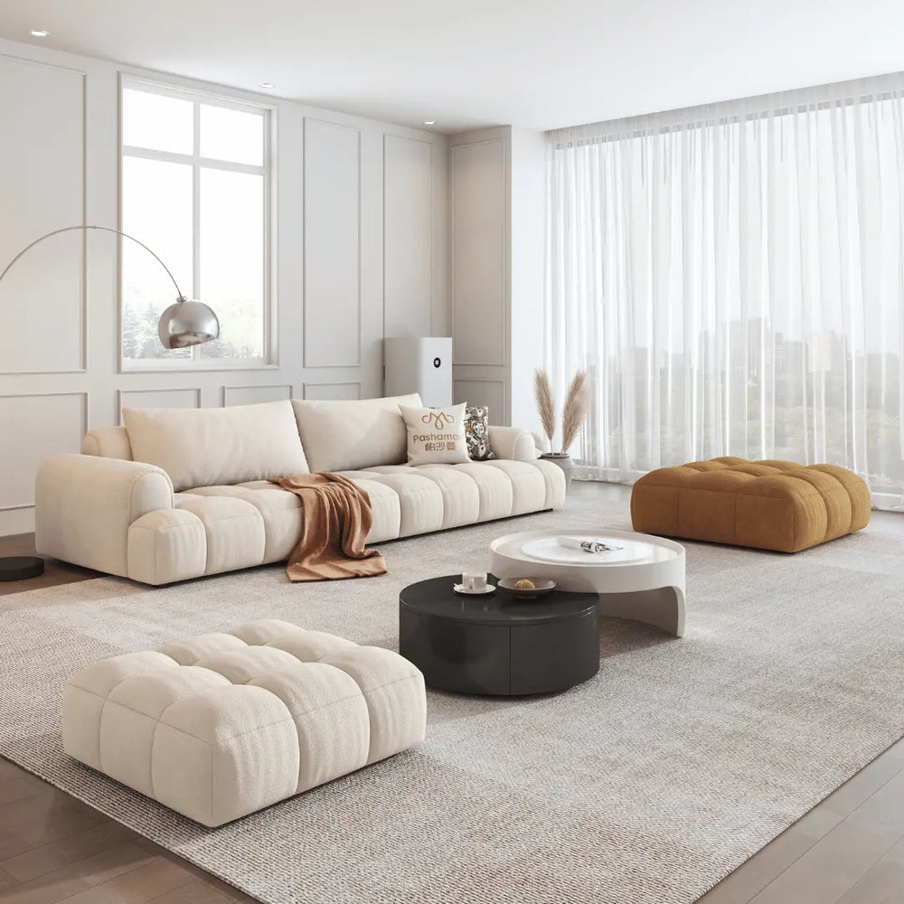 Cotton Fabric Sofa (Pet Friendly & Comes with USB Charger) - Esteller