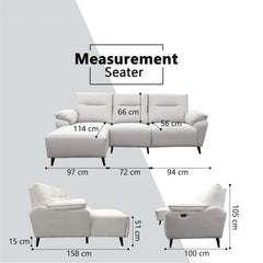 Ardyn Fabric Recliner L-Shaped Sofa (Pet Friendly & Easy Clean) - Esteller