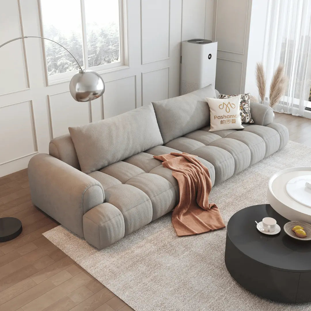 Cotton Fabric Sofa (Pet Friendly & Comes with USB Charger) - Esteller