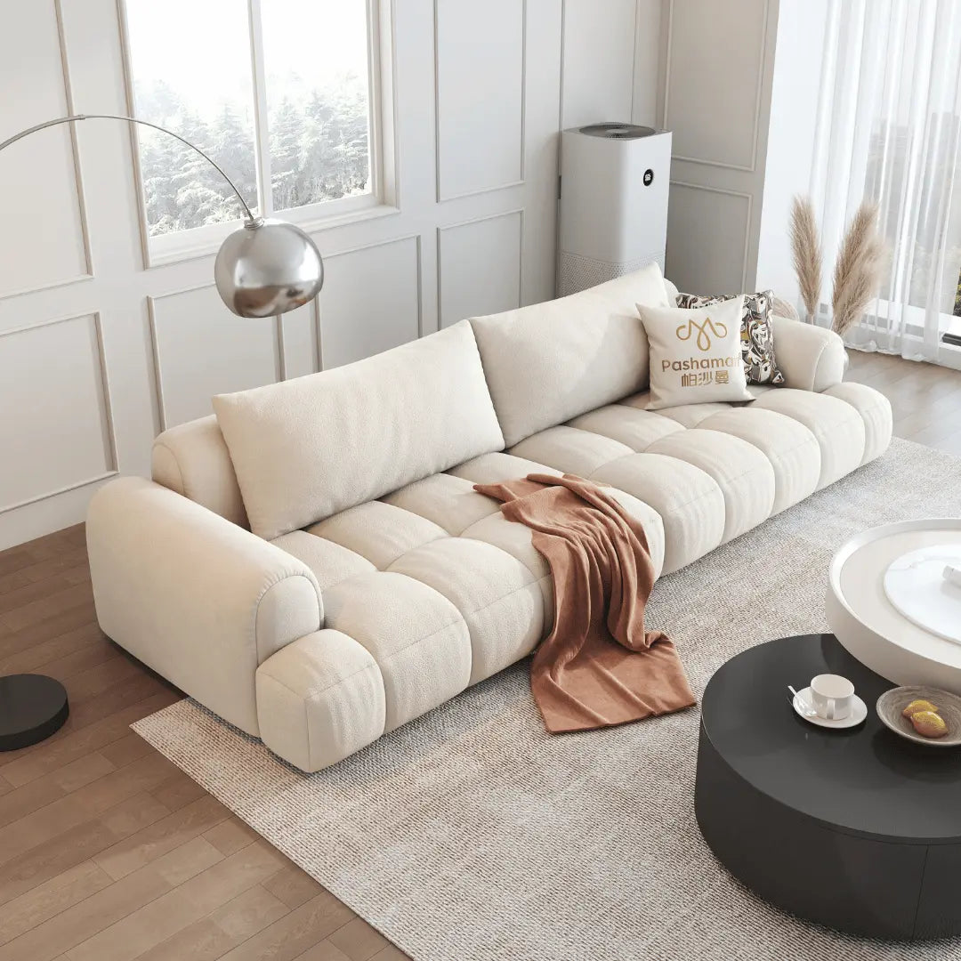 Cotton Fabric Sofa (Pet Friendly & Comes with USB Charger) - Esteller