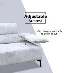 Korlin Fabric Adjustable Backrest & Armrest L-Shaped Sofa (Pet Friendly & Easy Clean) KH