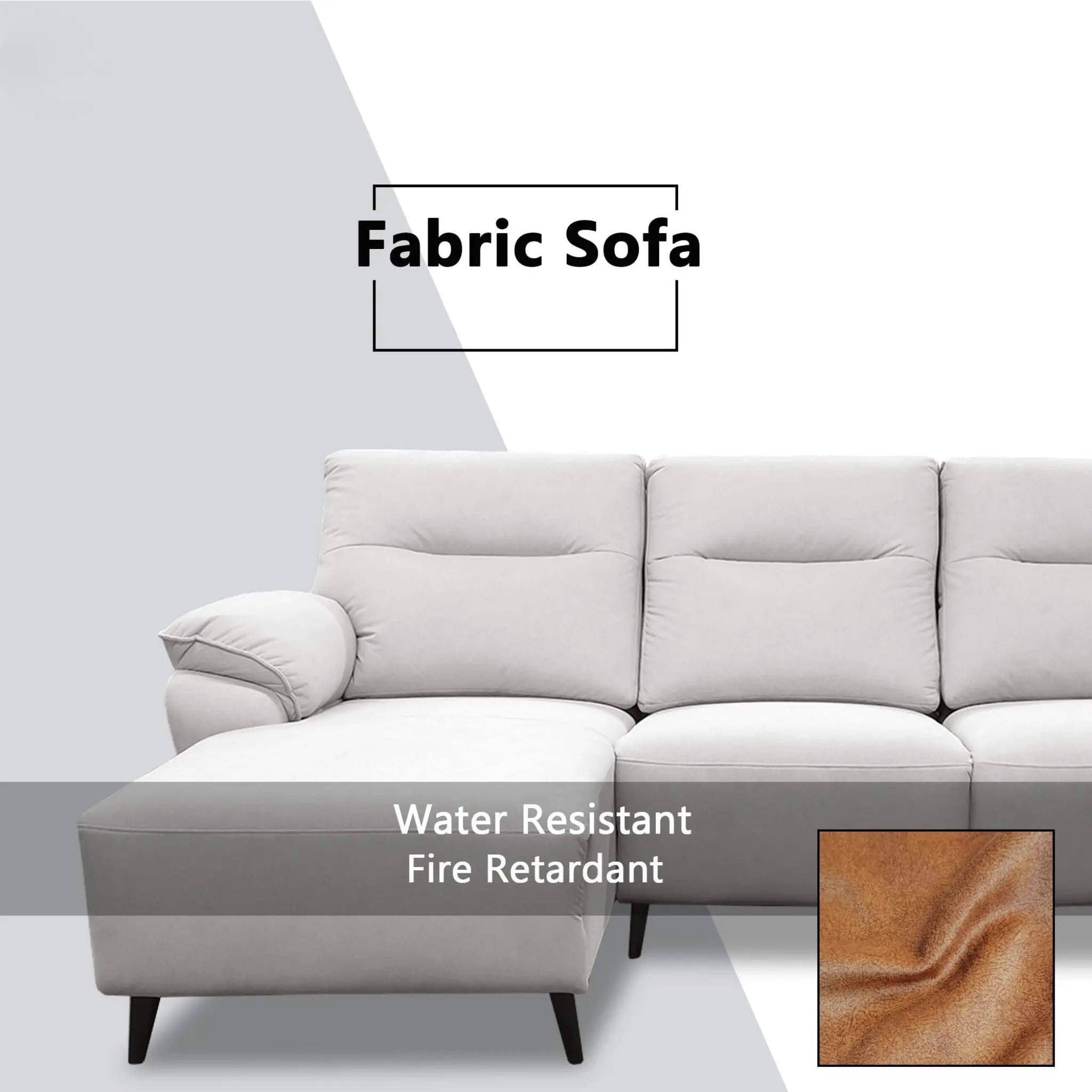 Ardyn Fabric Recliner L-Shaped Sofa (Pet Friendly & Easy Clean) - Esteller