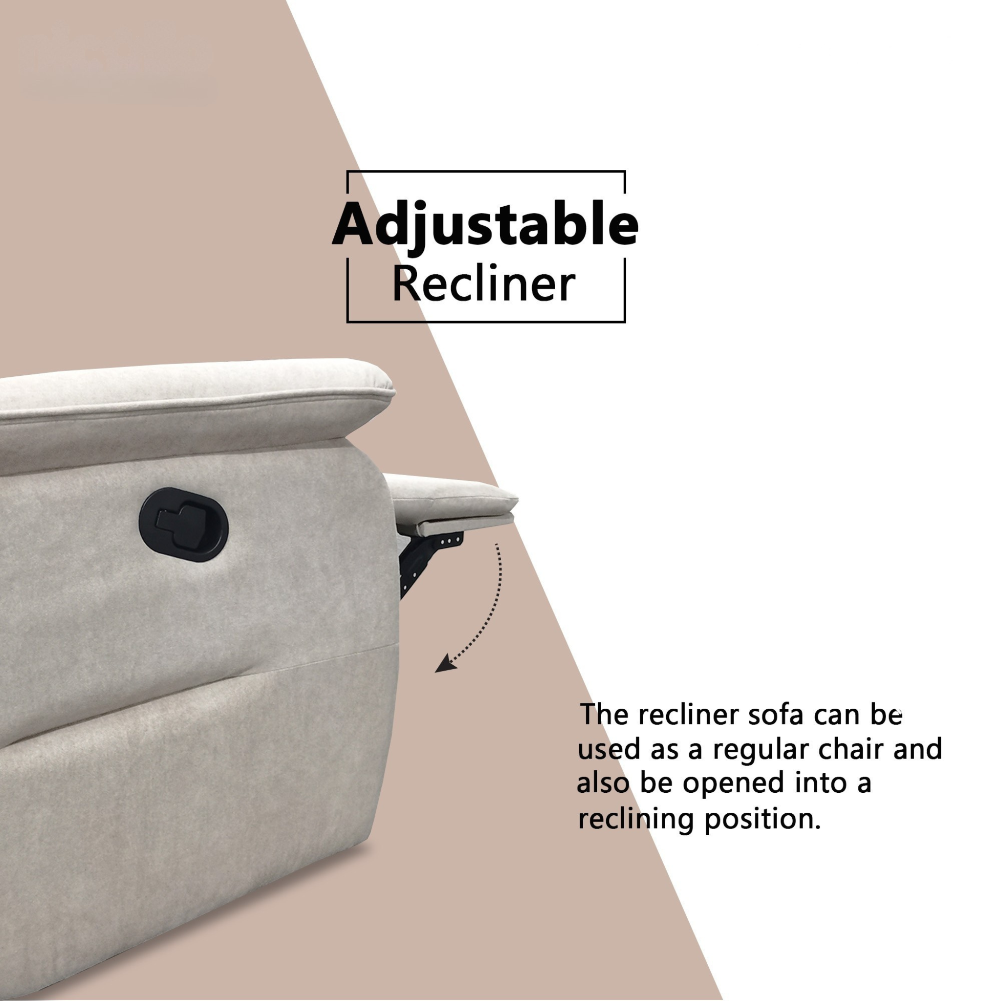 Xyvon Fabric Recliner Sofa (Pet Friendly & Easy Clean)