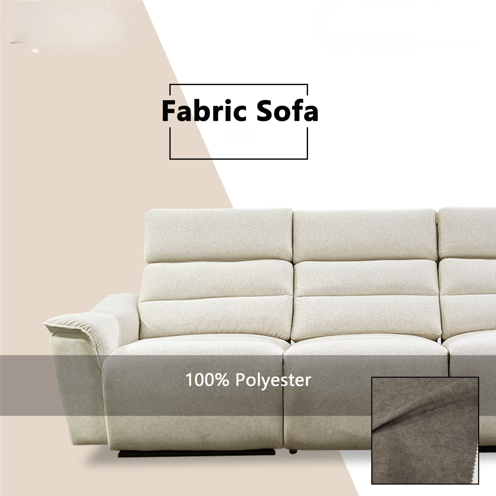Avira Fabric Recliner Sofa (Pet Friendly & Easy Clean)