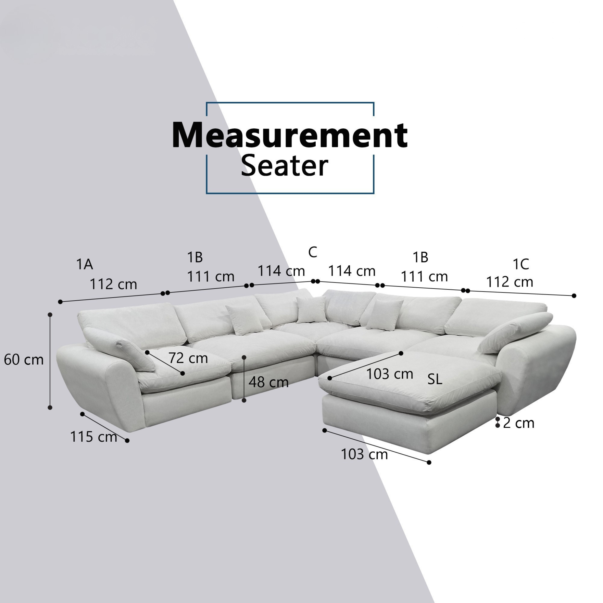 Korra Fabric Sectional Sofa