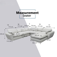 Korra Fabric Sectional Sofa
