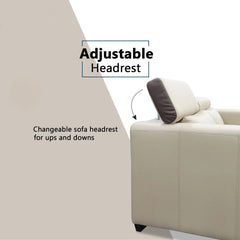 Xoryn Fabric Adjustable Headrest Slider Sofa (Pet Friendly & Easy Clean) KH
