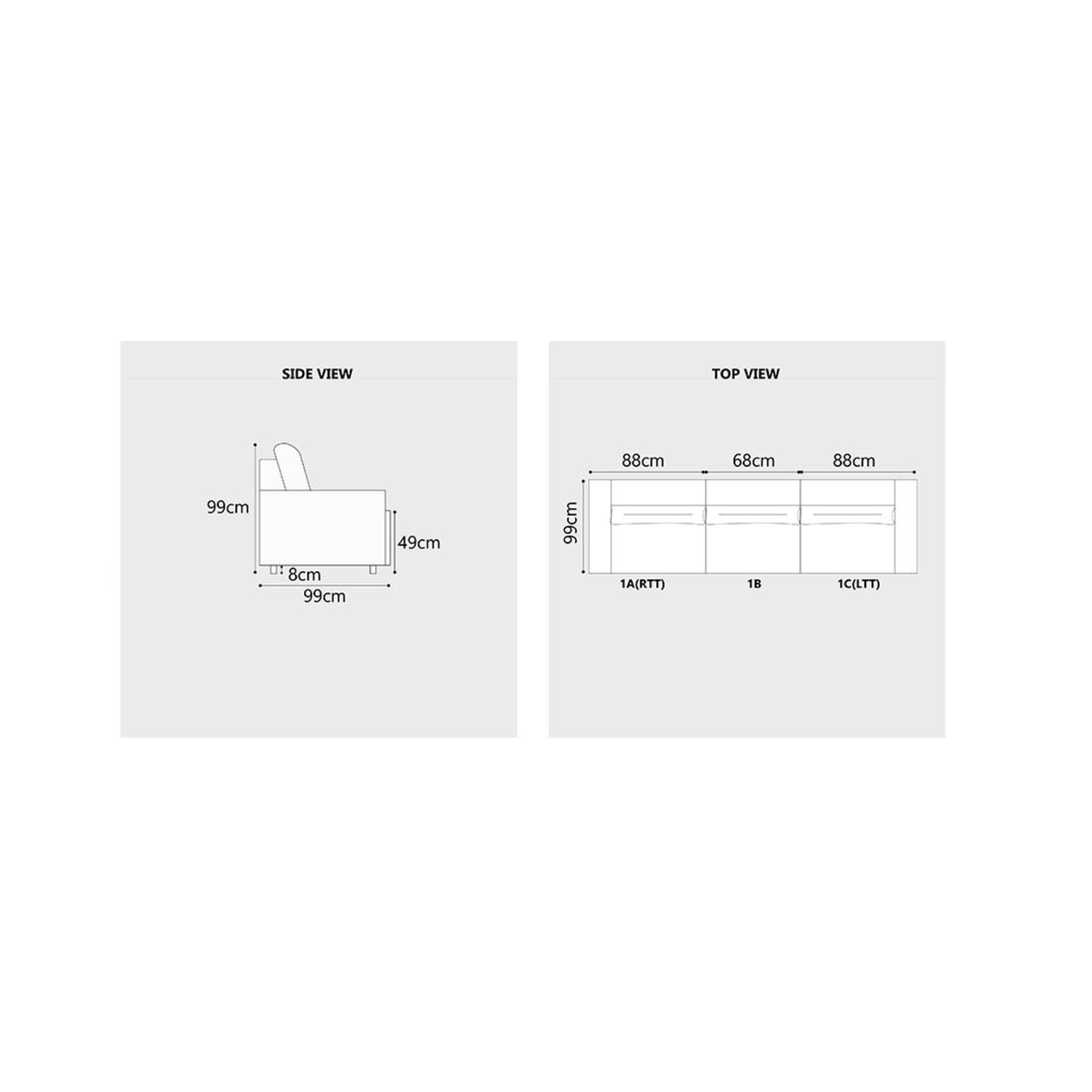 Avira Fabric Recliner Sofa (Pet Friendly & Easy Clean)