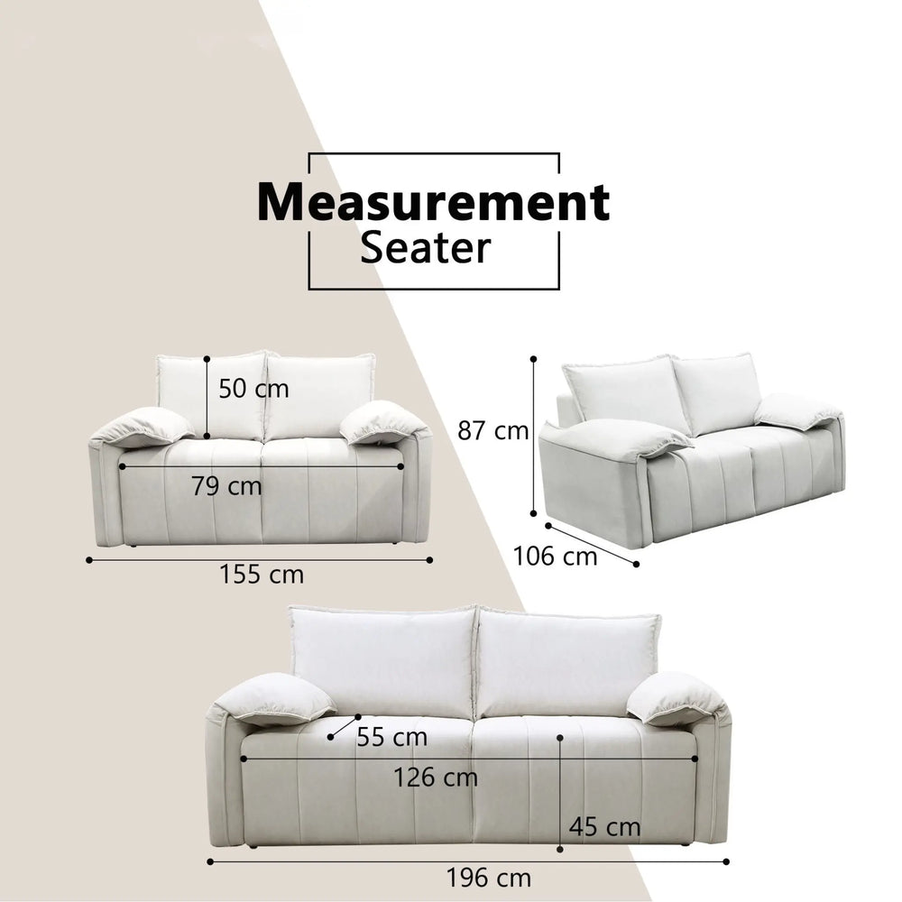 Maplea Fabric Adjustable Armrest Sofa (Pet Friendly & Easy Clean) KH