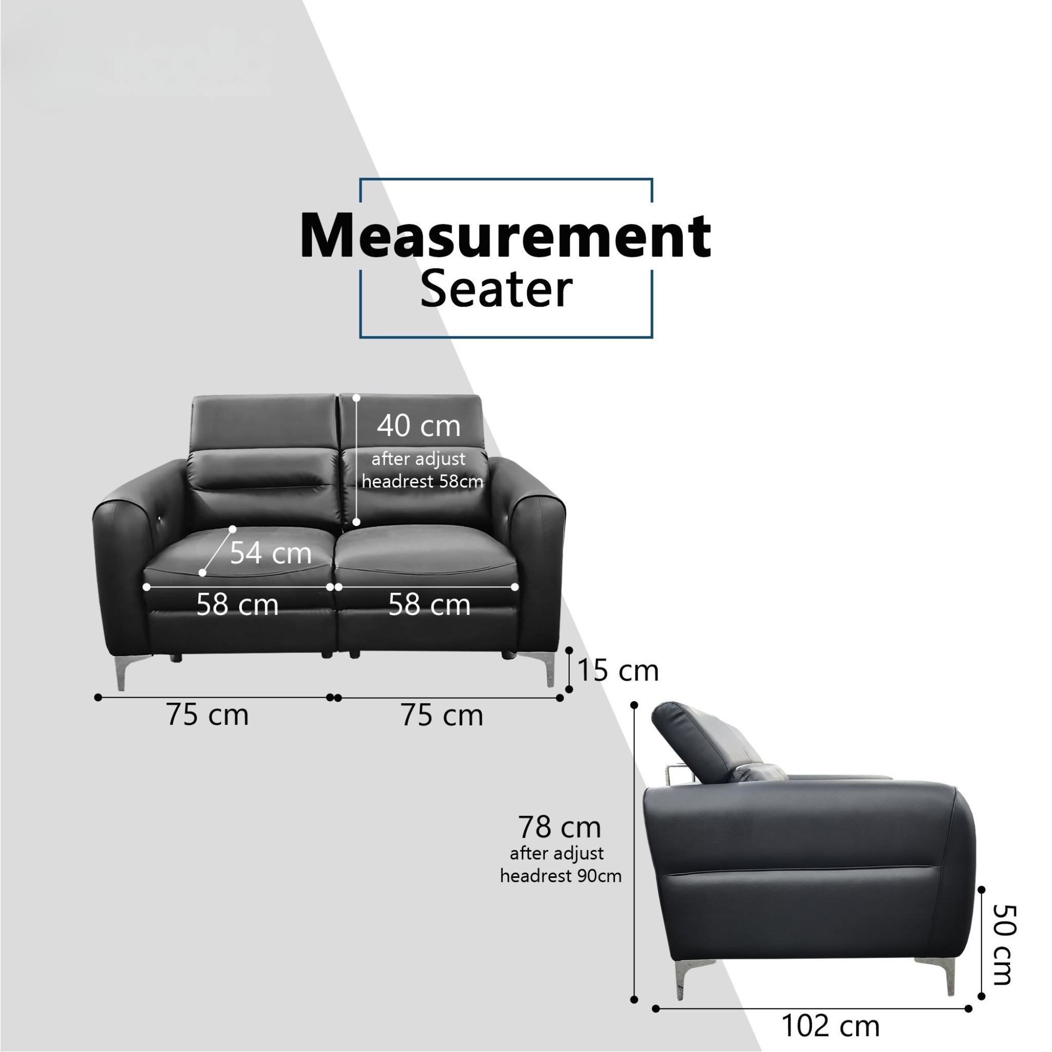 Brevin Genuine Leather Recliner Sofa