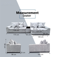 Yarven Fabric Adjustable Backrest L-Shaped Sofa (Sectional) (Pet Friendly & Easy Clean)