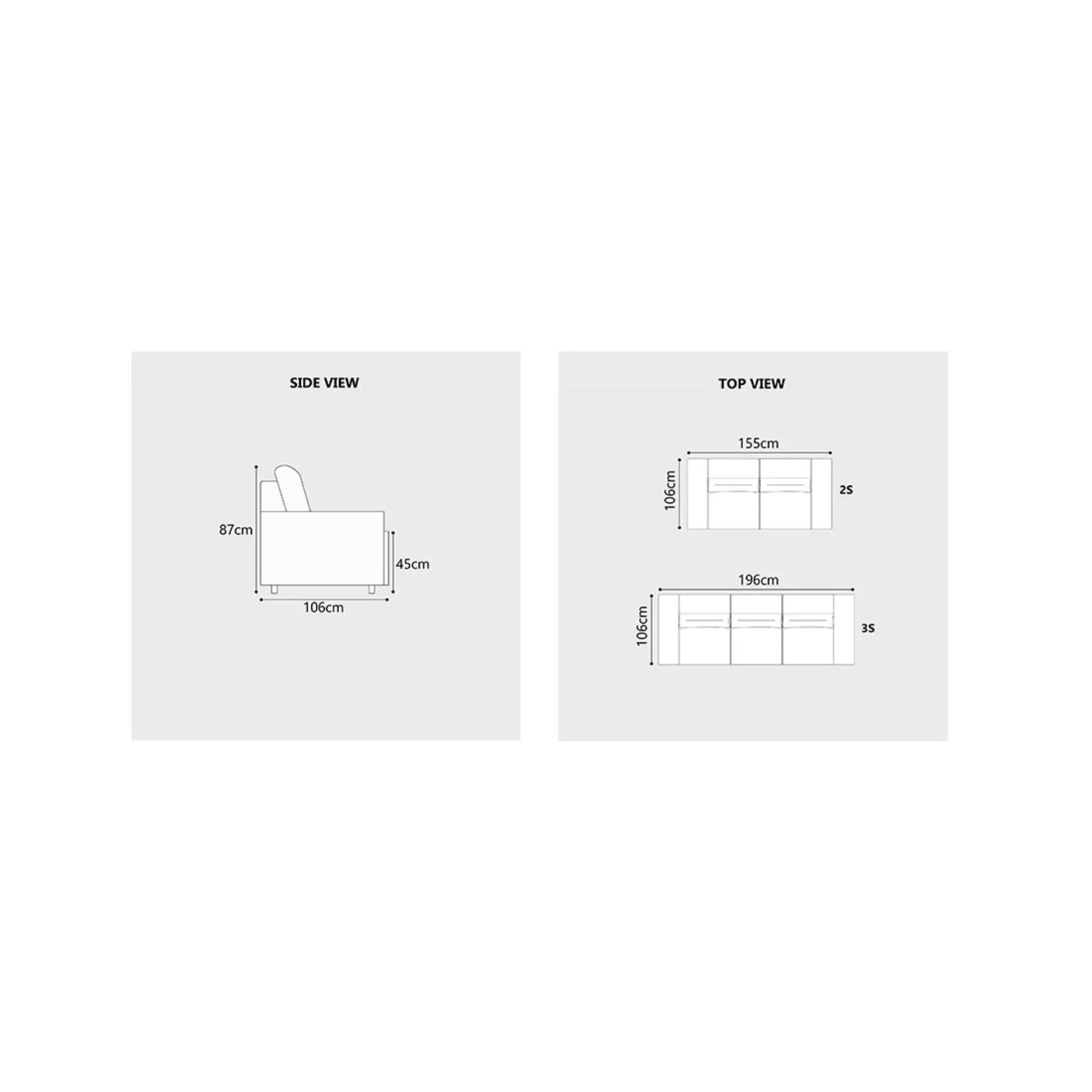 Maplea Fabric Adjustable Armrest Sofa (Pet Friendly & Easy Clean) KH