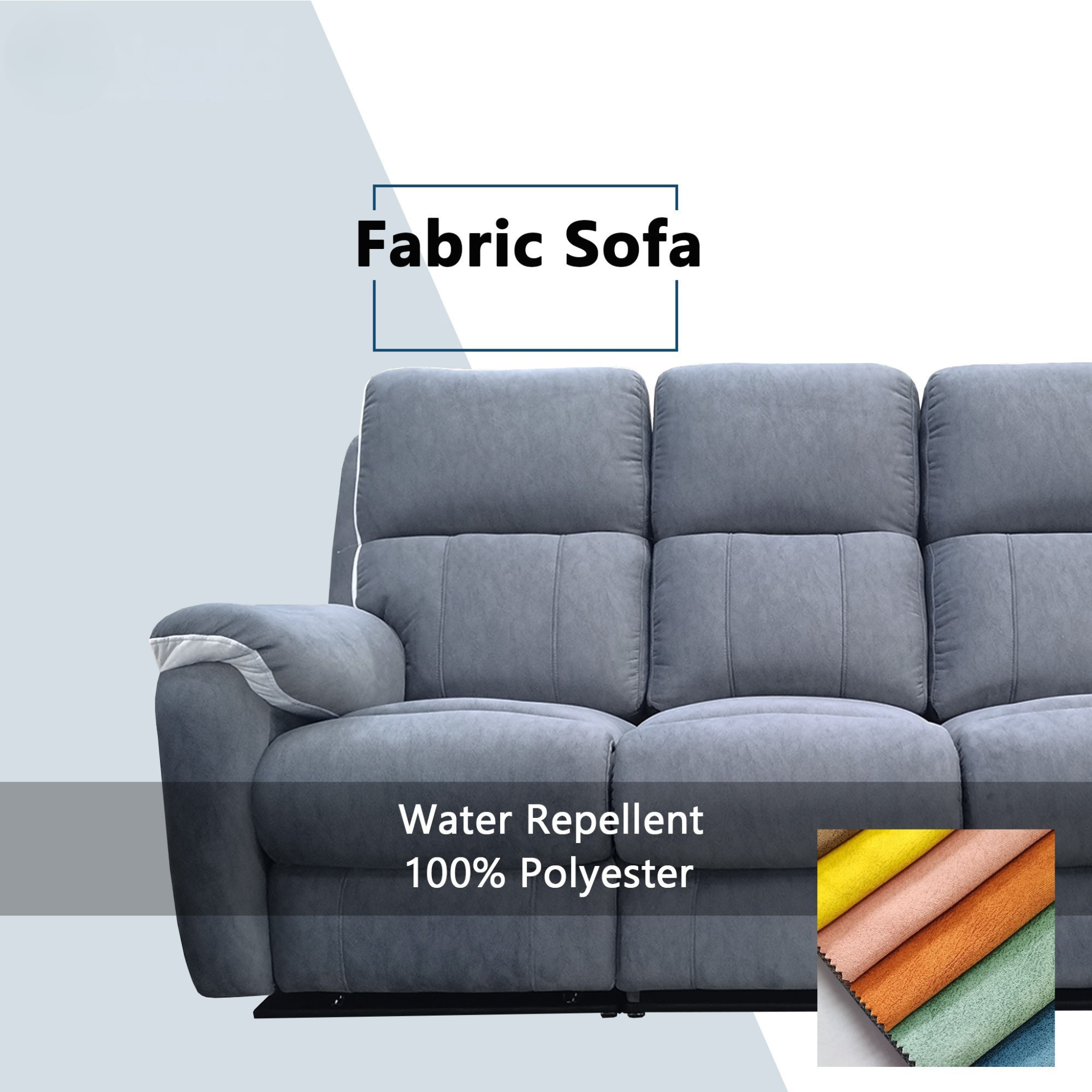 Elyra Fabric Recliner Sofa (Pet Friendly & Easy Clean)