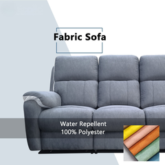 Elyra Fabric Recliner Sofa (Pet Friendly & Easy Clean)