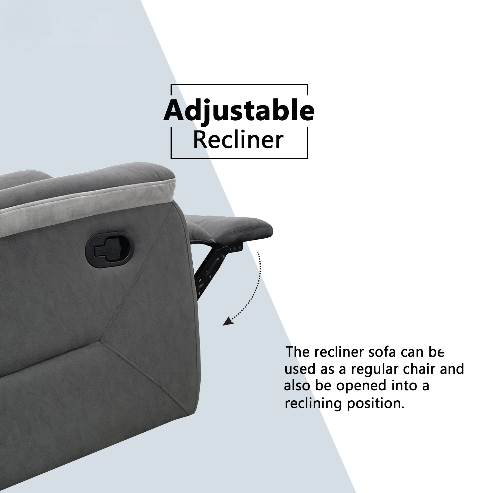 Elyra Fabric Recliner Sofa (Pet Friendly & Easy Clean)