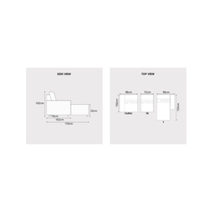 Hadris Fabric Recliner L-Shaped Sofa (Pet Friendly & Easy Clean)